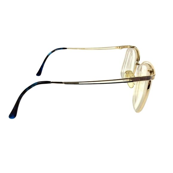 Elizabeth Arden Womens Aviator Eyeglasses Frames Gold & Blue Wire 56-15-140 - Picture 5 of 10